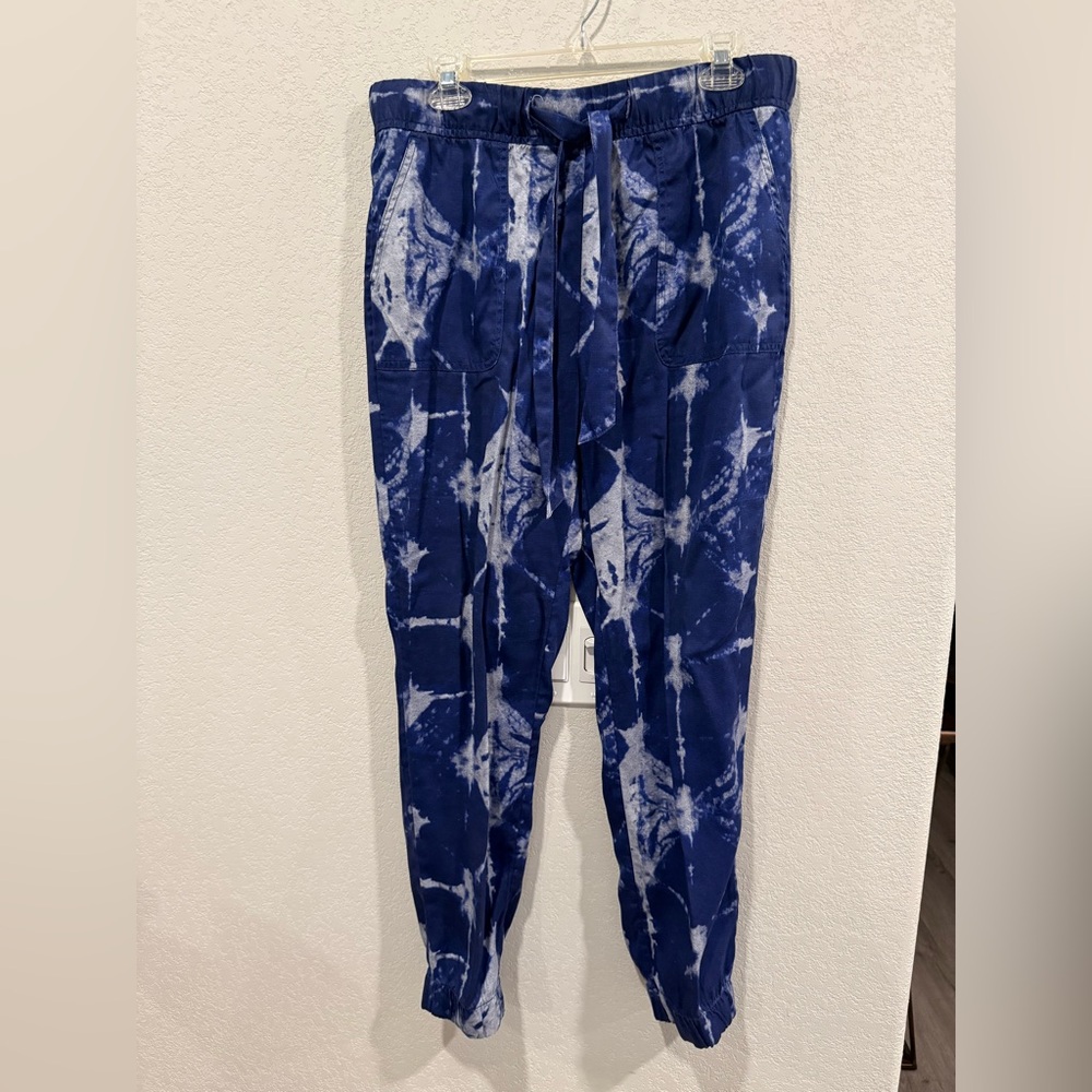 Nicole Miller Navy Tie-Dye Joggers